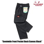 画像11: COOKMAN(クックマン)セミワイド Chef Pants Semiwide Front Pocket Duck Canvas Black (11)