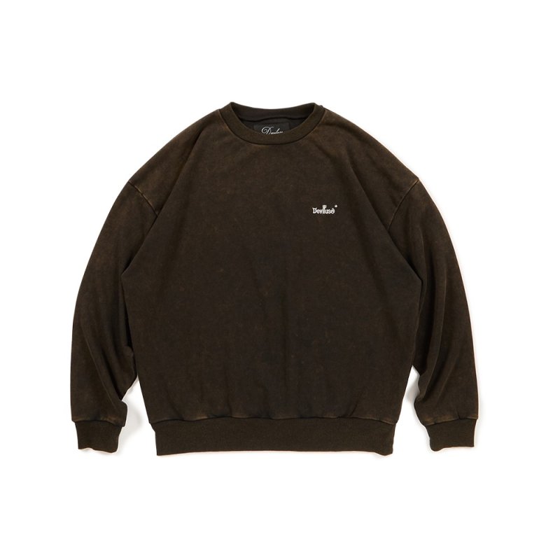 画像1: Deviluse (デビルユース) Small Logo Crewneck(Black) (1)