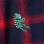 画像8: PUNK DRUNKERS（パンクドランカーズ）UMA刺繍シャツ(RED CHECK) (8)