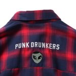 画像10: PUNK DRUNKERS（パンクドランカーズ）UMA刺繍シャツ(RED CHECK) (10)