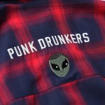 画像11: PUNK DRUNKERS（パンクドランカーズ）UMA刺繍シャツ(RED CHECK) (11)