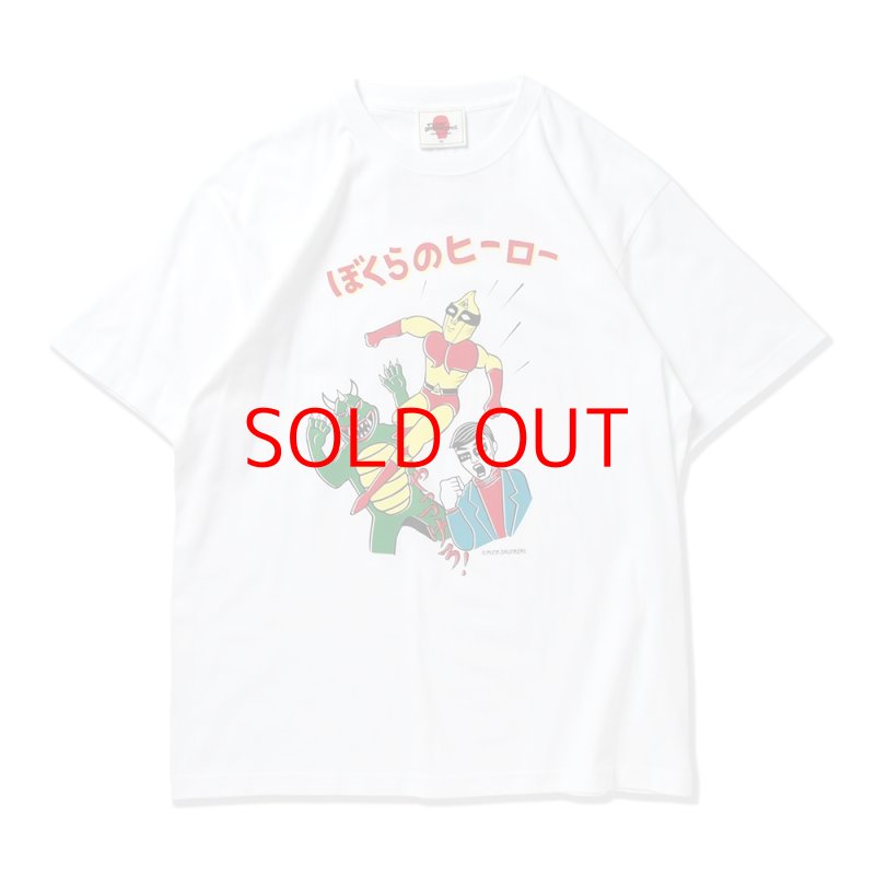 画像1: PUNK DRUNKERS（パンクドランカーズ）ぼくらのヒーローTEE / WHITE (1)
