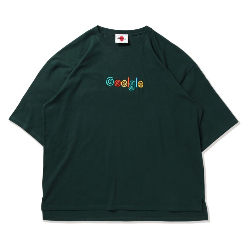 画像1: PUNK DRUNKERS（パンクドランカーズ）グールグル刺繍BIG.TEE / D.GREEN (1)