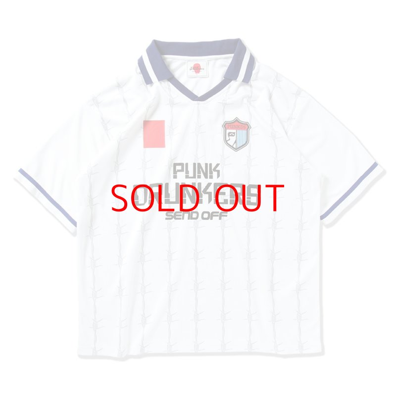 画像1: PUNK DRUNKERS（パンクドランカーズ）退場サッカーシャツ / WHITE (1)