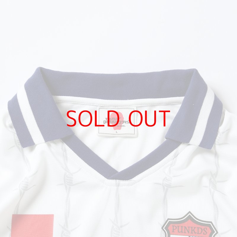 画像3: PUNK DRUNKERS（パンクドランカーズ）退場サッカーシャツ / WHITE (3)