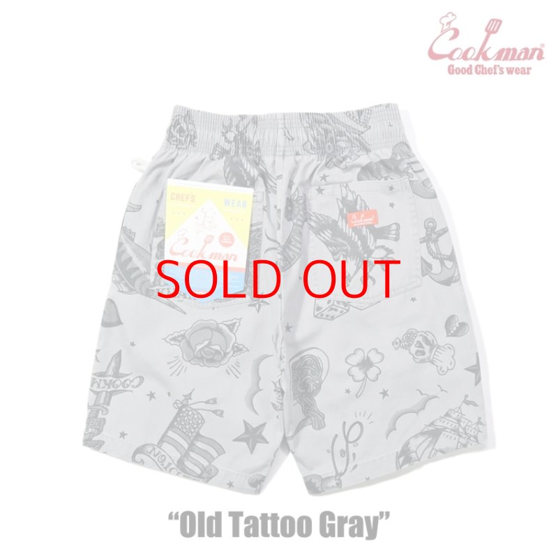 画像1: COOKMAN(クックマン)Chef Pants Short Old Tattoo Gray (1)