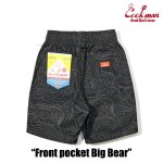画像3: COOKMAN(クックマン) Chef Pants Short Front Pocket Big Bear Black  (3)