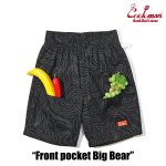 画像2: COOKMAN(クックマン) Chef Pants Short Front Pocket Big Bear Black  (2)