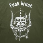画像5: PUNK DRUNKERS（パンクドランカーズ）メタルロゴ刺繍TEE / OLIVE (5)