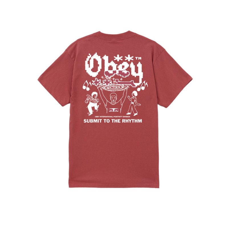 画像1: OBEY SUBMIT TO THE RHYTHM CLASSIC T-SHIRT (1)