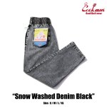 画像1: COOKMAN(クックマン) Chef Pants Snow Washed Denim BLACK (1)