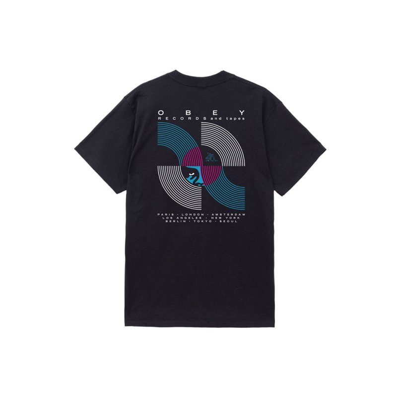 画像2: OBEY RECORDS AND TAPES T-SHIRT (2)