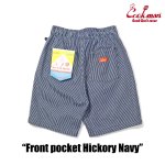 画像3: COOKMAN(クックマン) Chef Pants Short Front pocket Hickory Navy (3)