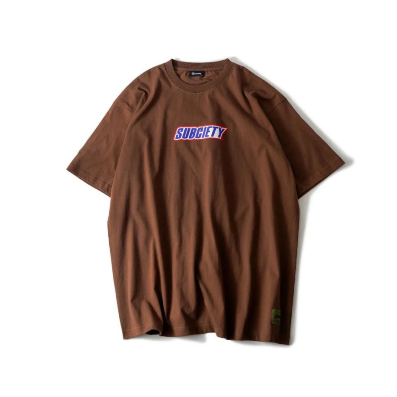 画像1: SUBCIETY（サブサエティ）Nougat tee (BROWN) (1)