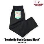 画像1: COOKMAN(クックマン)セミワイド Chef Pants Semiwide Duck Canvas Black (1)