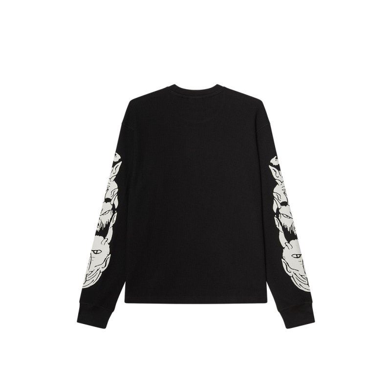 画像2: OBEY(オベイ )GOBLIN LS THERMAL - BLACK (2)