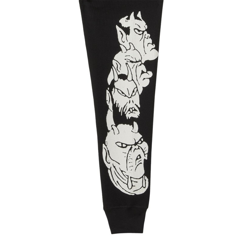 画像4: OBEY(オベイ )GOBLIN LS THERMAL - BLACK (4)