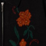 画像3: OBEY(オベイ) FLORAL ZIP CARDIGAN - BLACK (3)