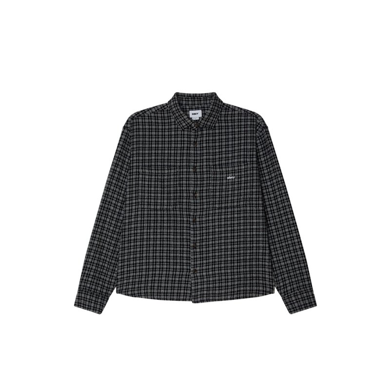 画像1: OBEY(オベイ) BIGWIG RICK SHIRT -WREN MULTIー (1)