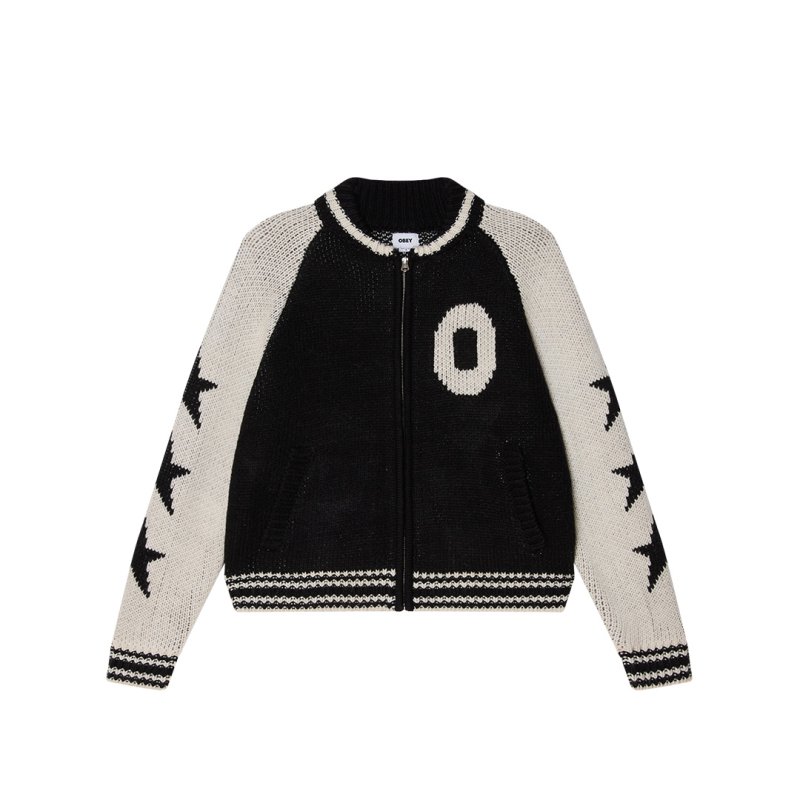 画像1: OBEY(オベイ) INT. COWICHAN SWEATER -BLACK (1)