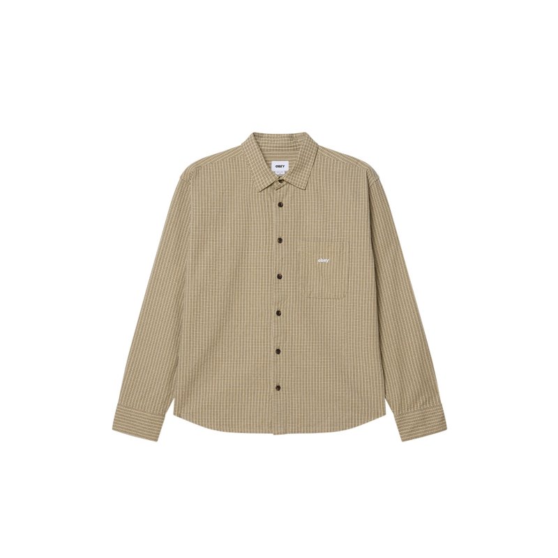 画像1: OBEY(オベイ) JIMMY WOVEN -MOSS GREEN MULTI- (1)