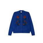画像1: OBEY(オベイ) FLORAL ZIP CARDIGAN -SURF BLUE (1)