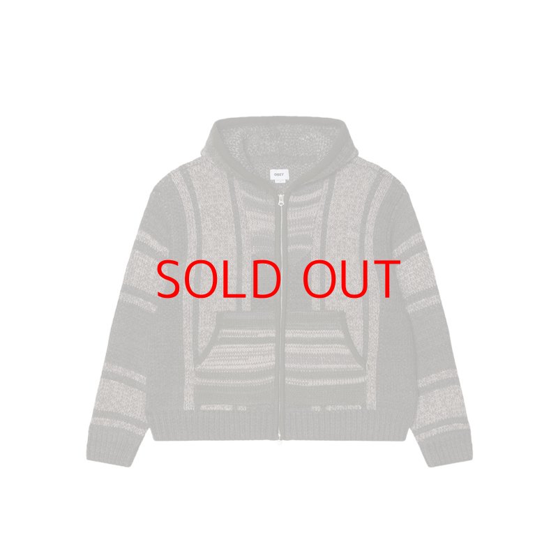 画像1: OBEY(オベイ) OBEY ZIP UP BAJA SWEATER - LEAF MULTI (1)