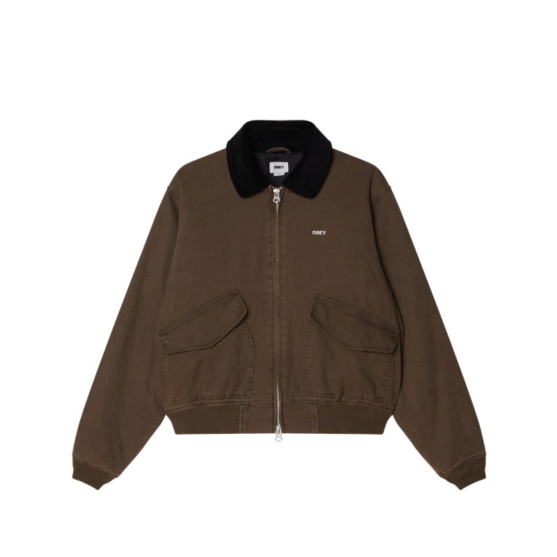 画像1: OBEY(オベイ) FADE WASH CWU JACKET - WREN FADED WASH (1)