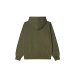 画像2: OBEY(オベイ) HYBRID FADED ZIP HOOD - DEEP LICHEN GREEN FADED WASH (2)