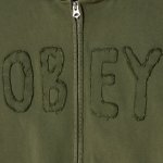 画像3: OBEY(オベイ) HYBRID FADED ZIP HOOD - DEEP LICHEN GREEN FADED WASH (3)