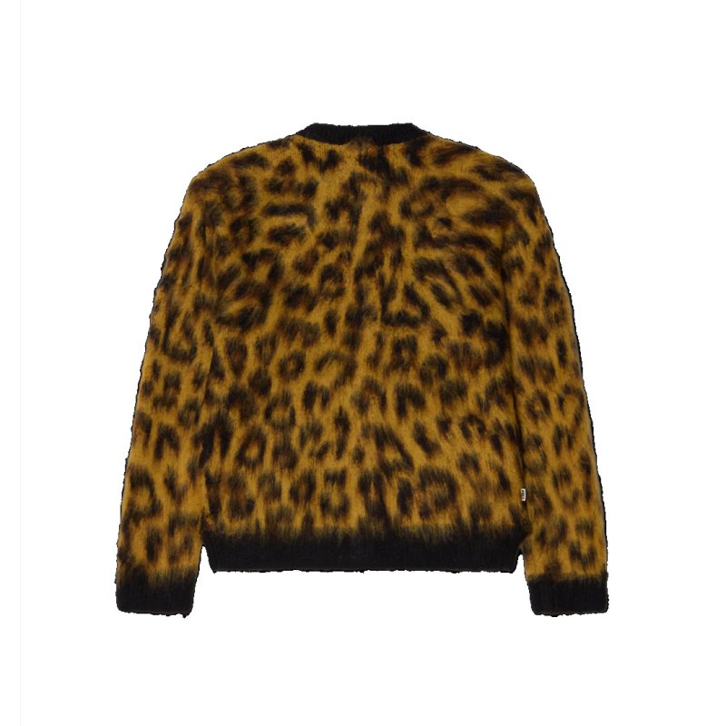 画像3: OBEY(オベイ) PATRON CARDIGAN - LEOPARD (3)