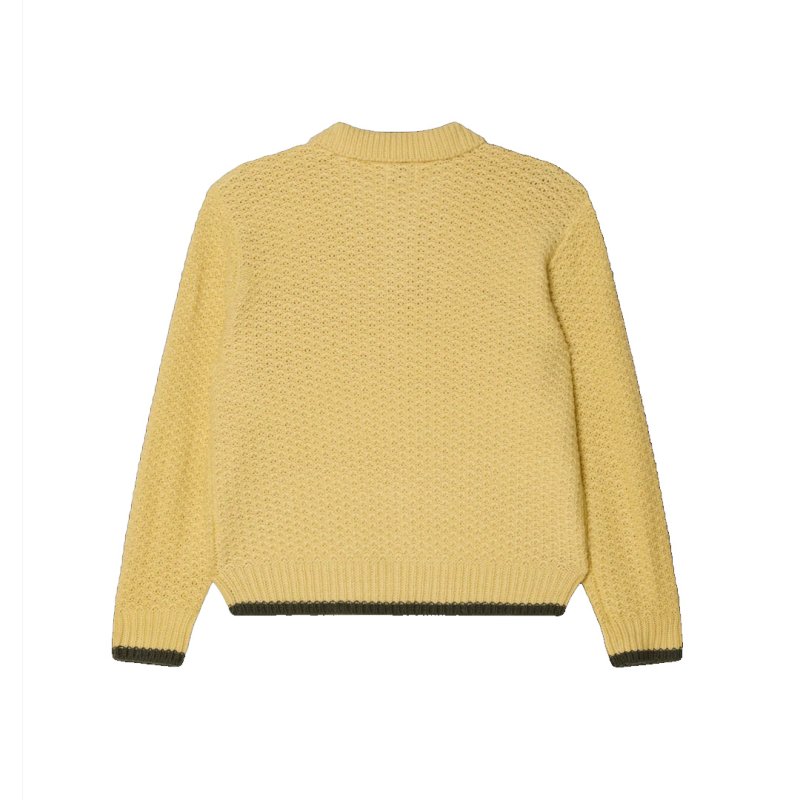 画像2: OBEY(オベイ) LORETO POLO SWEATER - STRAW MULTI (2)