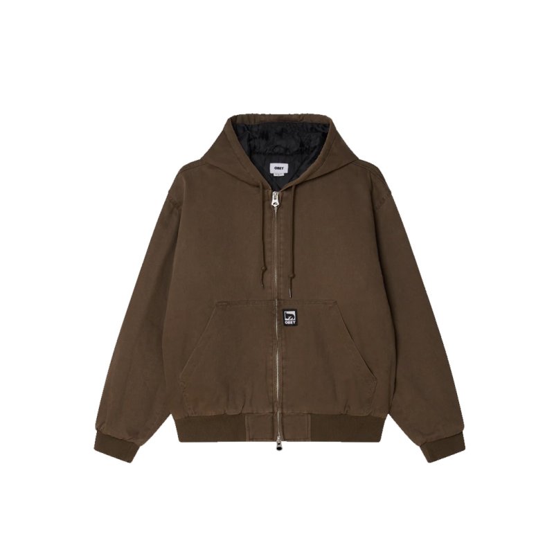 画像1: OBEY(オベイ)  RANDY ZIP UP HOOD - WREN FADED WASH (1)