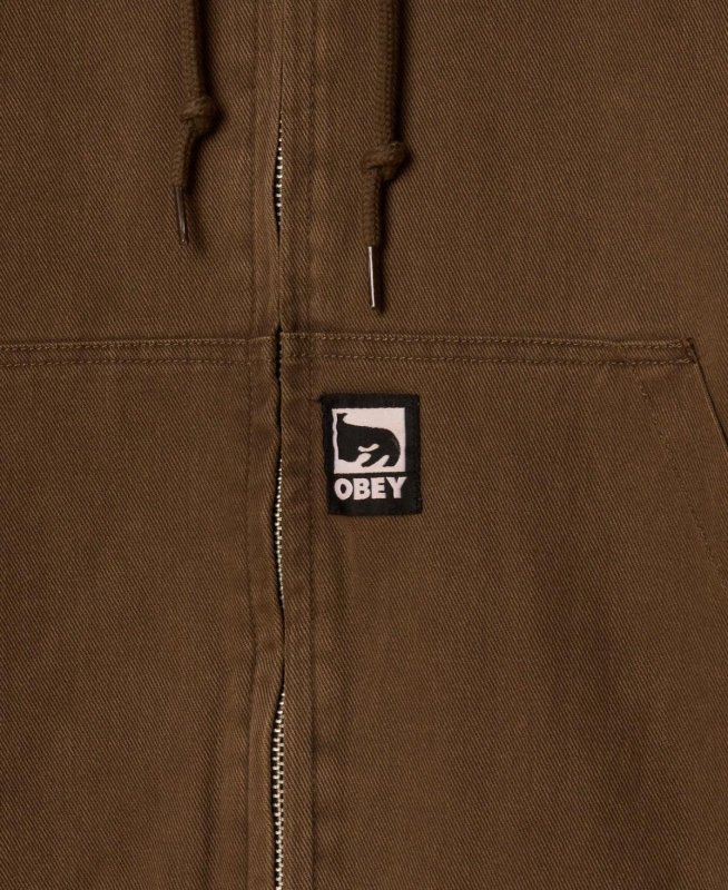 画像3: OBEY(オベイ)  RANDY ZIP UP HOOD - WREN FADED WASH (3)