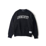 画像1: SUBCIETY（サブサエティ）Chenille arc knit -BLACK- (1)