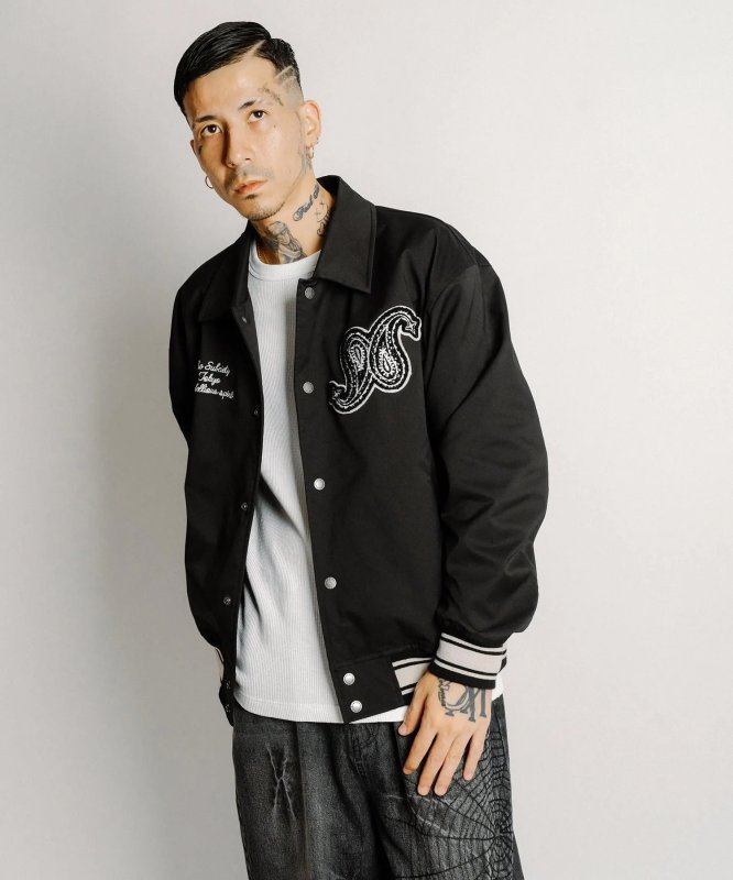 画像3: Subciety Light varsity jkt (BLACK) (3)