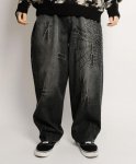 画像3: SUBCIETY（サブサエティ）Cobweb curved denim pants (3)