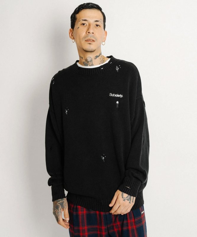 画像3: SUBCIETY（サブサエティ）Wash damaged knit (3)