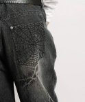 画像7: SUBCIETY（サブサエティ）Cobweb curved denim pants (7)