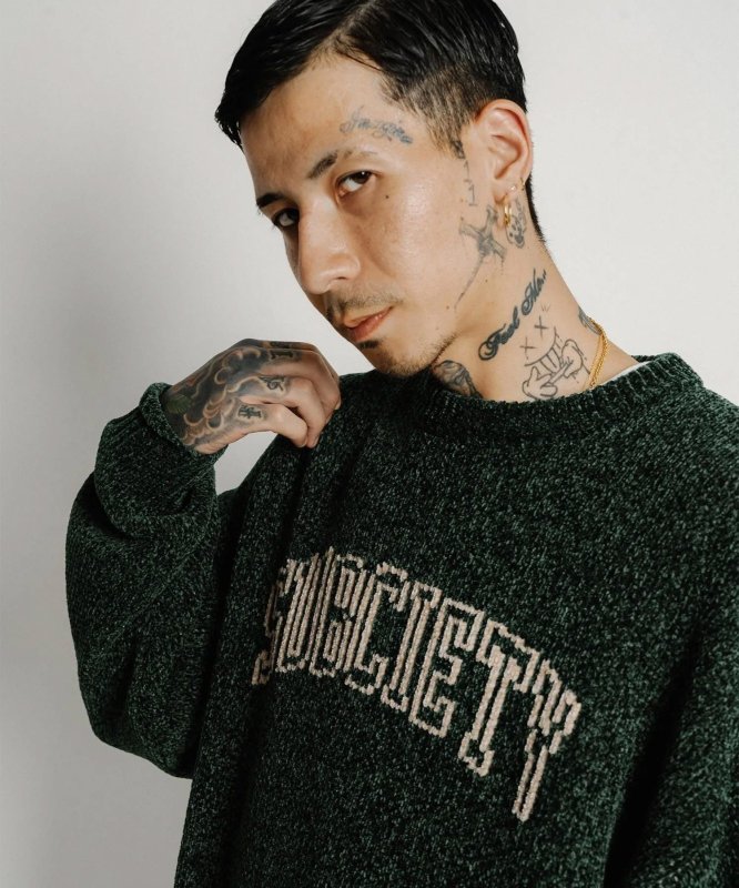 画像3: SUBCIETY（サブサエティ）Chenille arc knit -GREEN- (3)