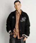 画像5: Subciety Light varsity jkt (BLACK) (5)