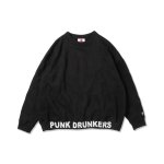画像1: PUNK DRUNKERS（パンクドランカーズ）あいつキルティングトレーナー -BLK- (1)