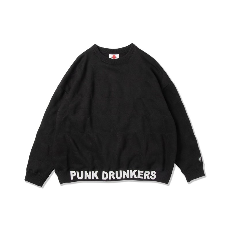 画像1: PUNK DRUNKERS（パンクドランカーズ）あいつキルティングトレーナー -BLK- (1)
