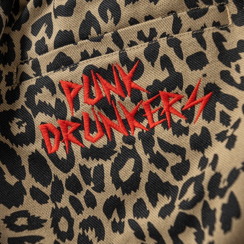 画像9: PUNK DRUNKERS（パンクドランカーズ）PDS豹柄パンツ -BEIGE- (9)