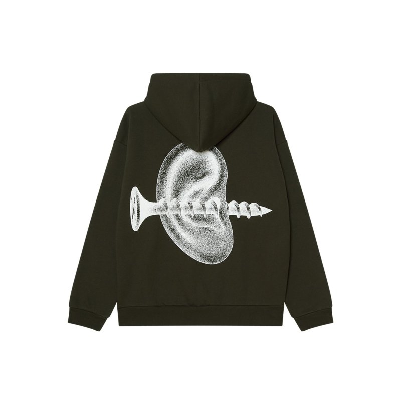 画像1: OBEY(オベイ) RECORDS EAR FADED HOOD -ROSIN- (1)