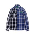 画像1: MxMxM（マモミ）MxMxM チグハグ NEL SHIRT (BLUE) (1)