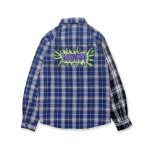 画像2: MxMxM（マモミ）MxMxM チグハグ NEL SHIRT (BLUE) (2)