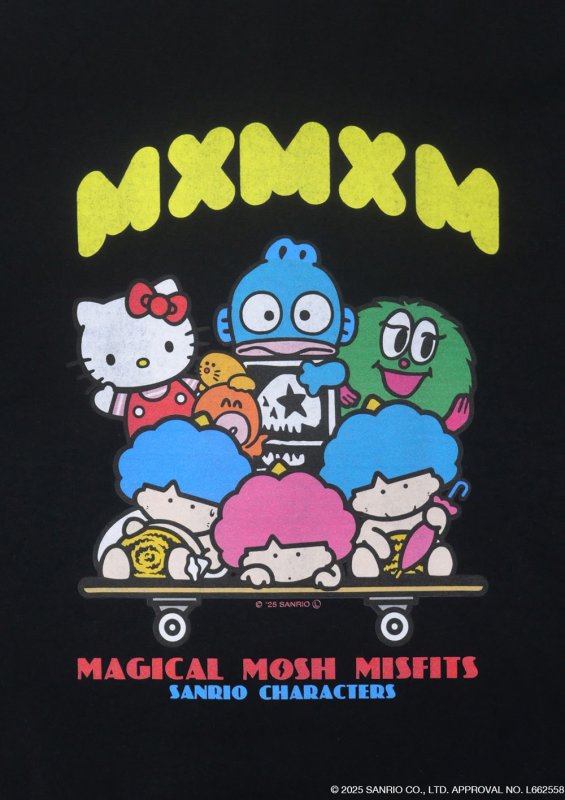 画像3: MxMxM（マモミ）SANRIO CHARACTERS x MxMxM “なかよしスケートボード” LONG TEE (BLACK) (3)