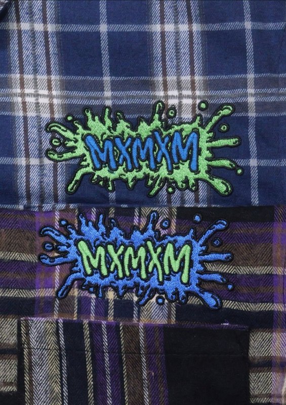 画像3: MxMxM（マモミ）MxMxM チグハグ NEL SHIRT (PURPLE) (3)