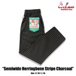 画像1: COOKMAN(クックマン)セミワイド Chef Pants Semiwide Herringbone Stripe Charcoal (1)